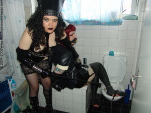 www.bondagecrossdresser.com - French Maid and her Mistress in the Bath thumbnail