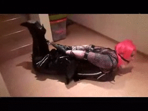 www.bondagecrossdresser.com - Hogtie for the Red Haired Girl thumbnail