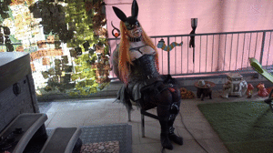 www.bondagecrossdresser.com - Easterbunny chairtied and vibrated thumbnail